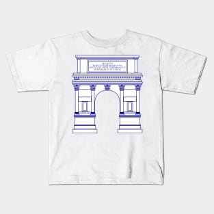 Arch of Titus (white and blue) Kids T-Shirt